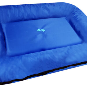 cojin para perro desenfundable impermeable azul